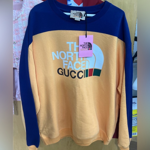 The North Face Gucci Colorblock Sweatshirt - Blue Yellow Green Red